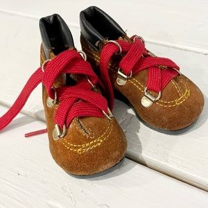 Baby Boy Shoes/Boots 0-3 months, leather brown red
